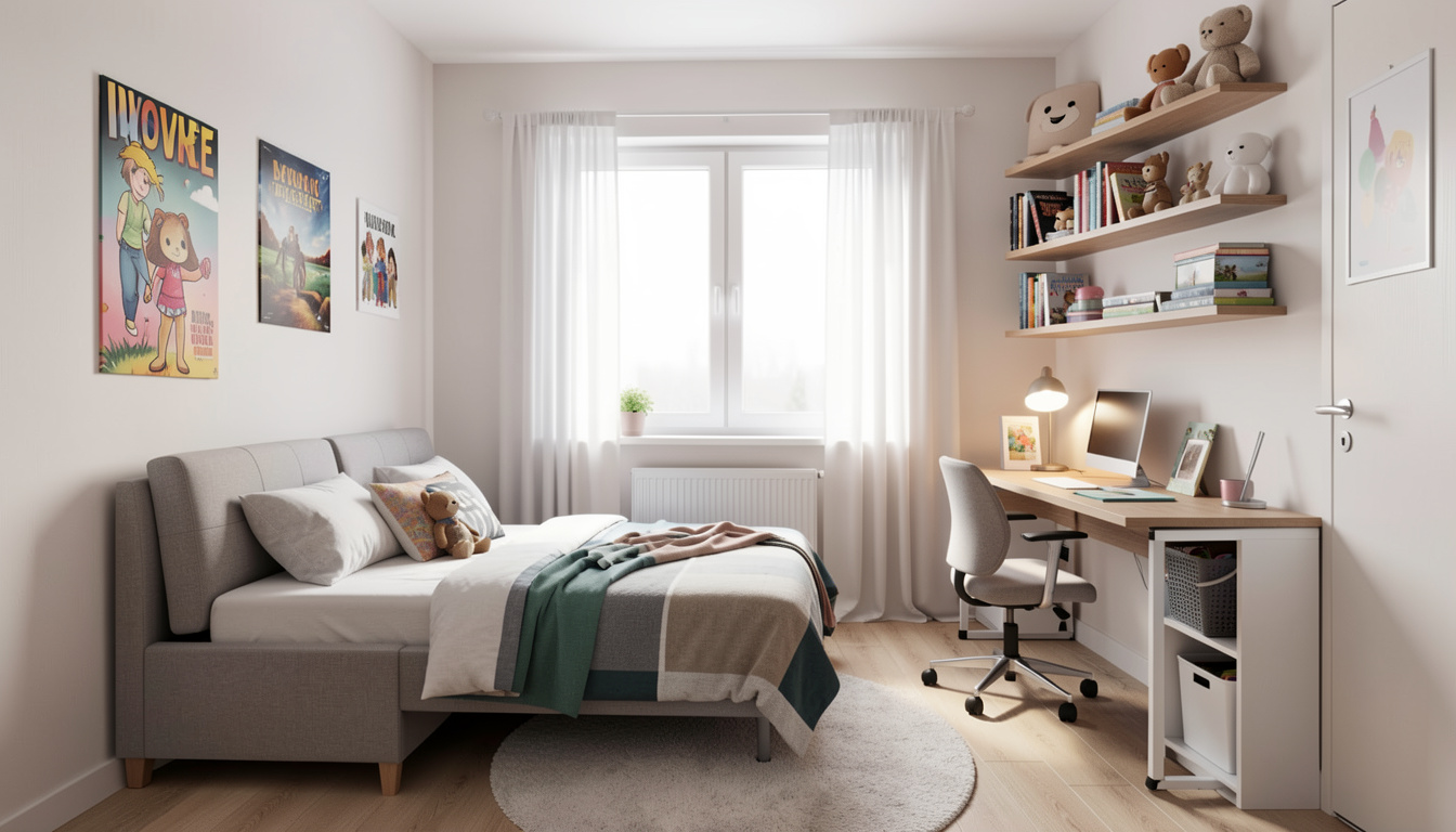 Multifunctional furniture for small rooms including foldable desk, storage ottoman, and convertible sofa